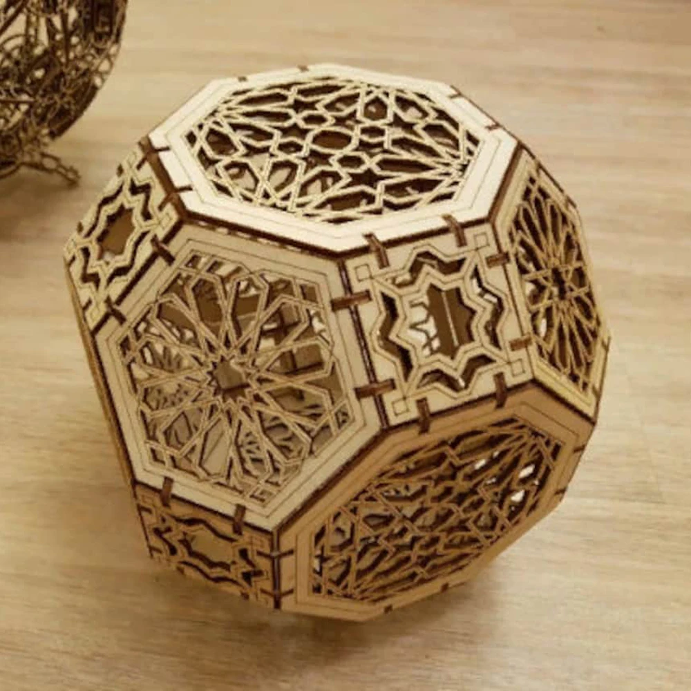 router bits for wood Dodecahedron Lamp Template Laser Cut Vector Files Layouts Model CDR/DXF/AI/SVG Files for CNC Laser Cut wood routers for sale Woodworking Machinery