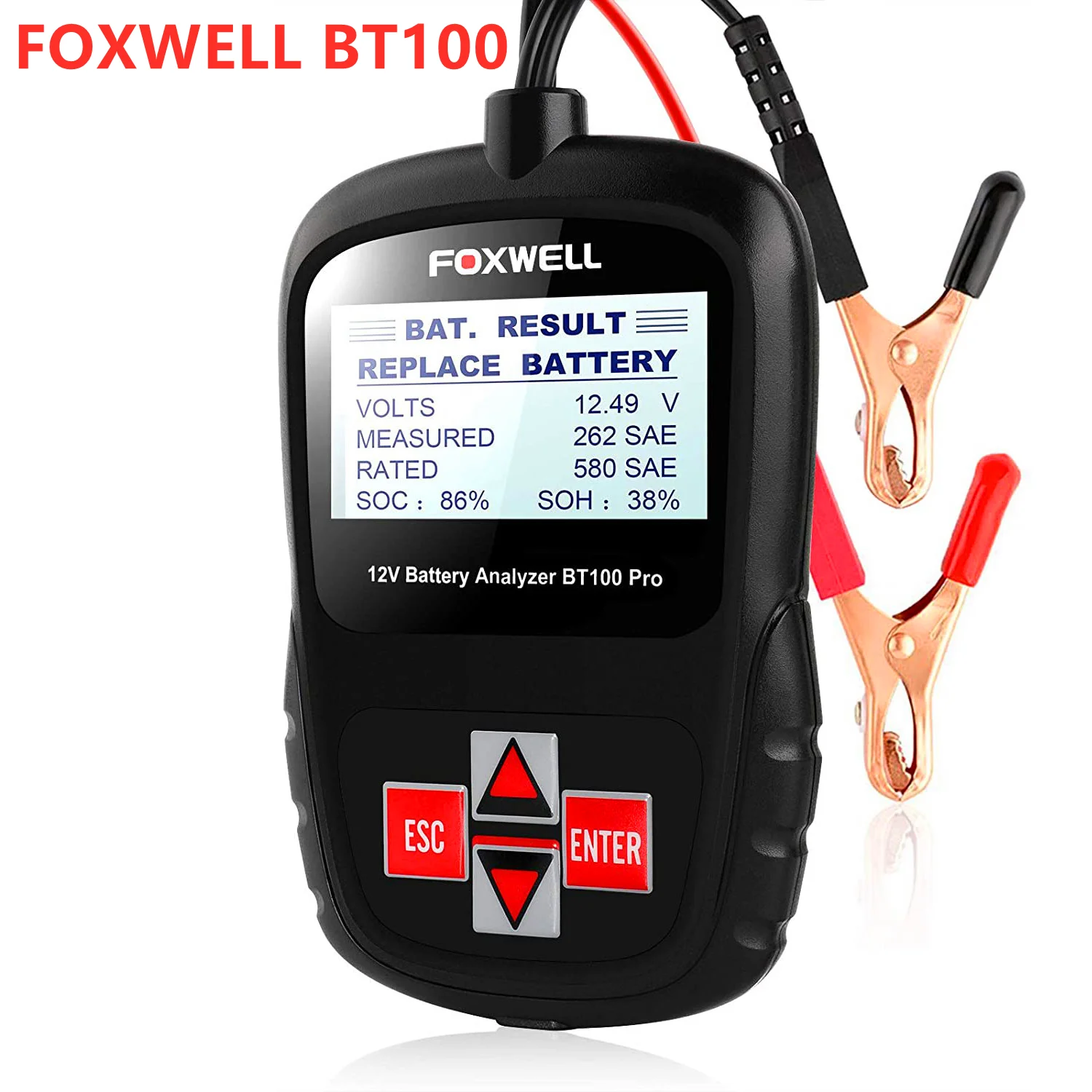 Miglior Tester Per Batteria Per Auto Foxwell Bt100 Pro 12V Per Gel Agm Allagato Da 100 A 1100Cca 200Ah Strumento Diagnostico Per Analizzatore Di Salut
