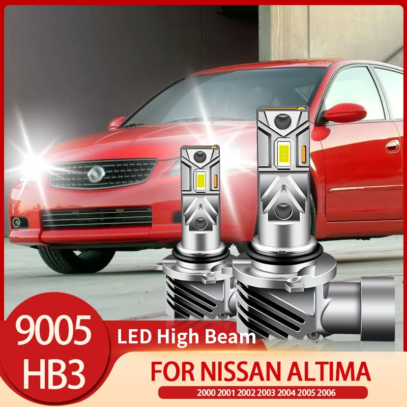

2x CANbus 6500K 9005 лм светодиодные фары, фары дальнего света, белые лампы HB3/2000 для Nissan Altima 2001 2002 2003 2004 2005 2006