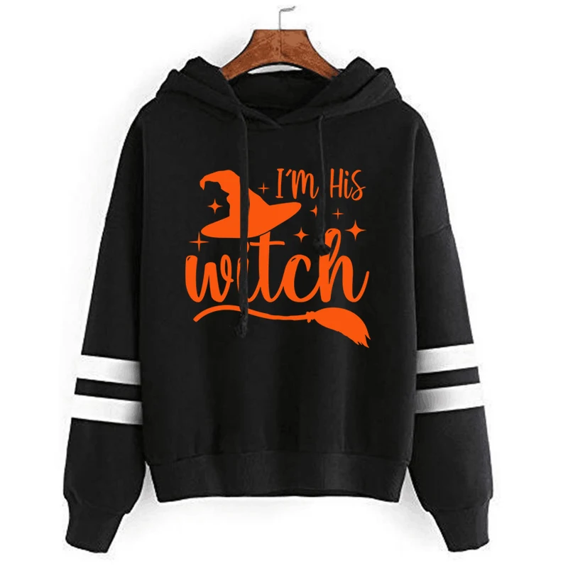 

Толстовки I Am His Witch на Хэллоуин, корейские мужские и женские пуловеры, свитшот, Спортивная одежда на осень и зиму Y2k, эстетическая уличная одежда в стиле Харадзюку