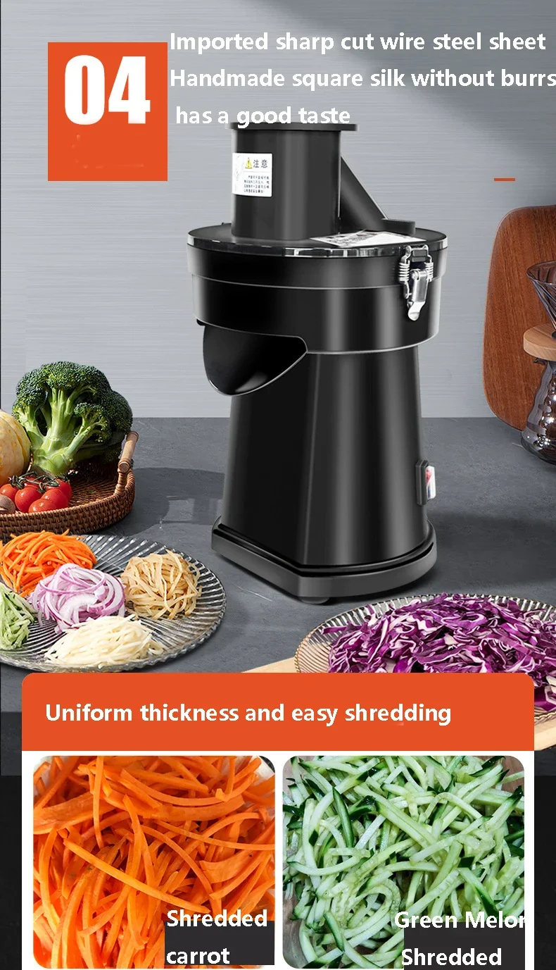 Automatic Vegetable Carrot Shredder Slicer Commercial Electric Cutter  Potato Dicing Shredding Machine Vegetable Processor