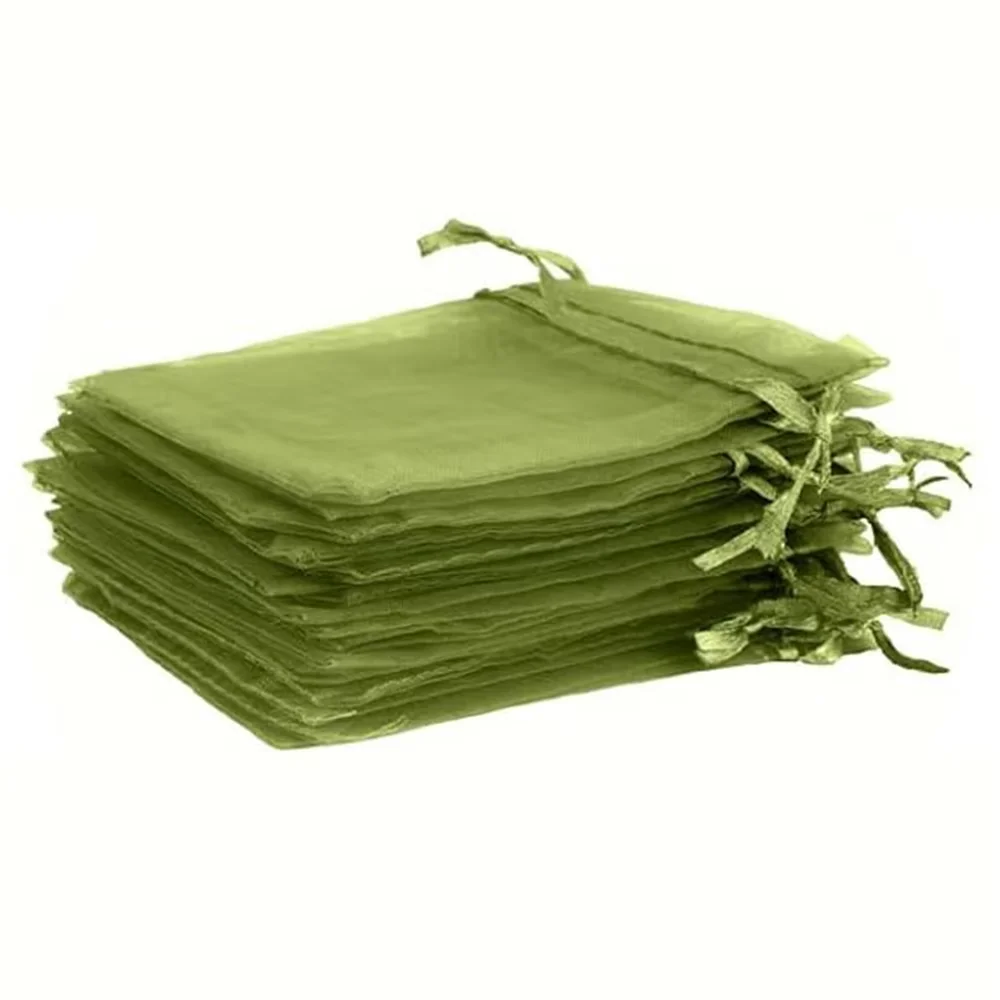 20/30/50 teile/los Gold Organza Geschenk Taschen Schmuck Süßigkeiten Kordelzug Weihnachten Hochzeit Party Sheer Organza Beutel Verpackung beutel – Detail 12