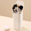 1 Piece Set with Lid Liftable Makeup Brush Storage Box, Desktop Eyebrow Pencil Four-Compartment Makeup Brush Storage Tube Organizer for Makeup Table, Bathroom Countertop Makeup Brush Holder Storage 2