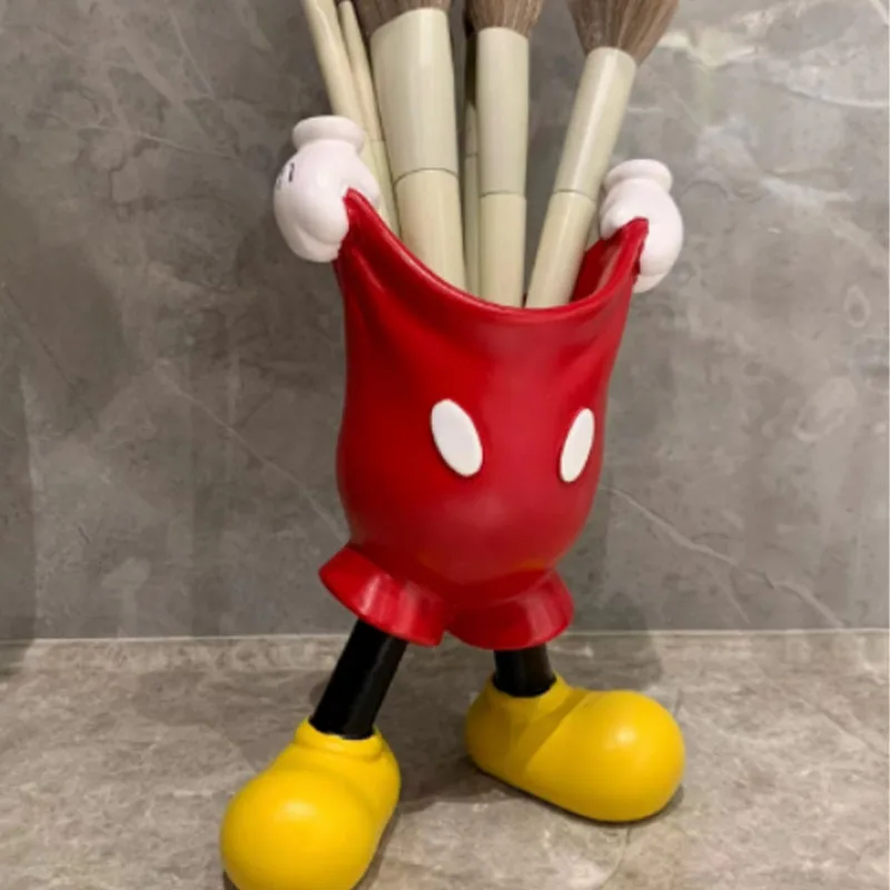 Mickey Mouse Pen Container Solid Acrylic Multifunctional Desktop Makeup