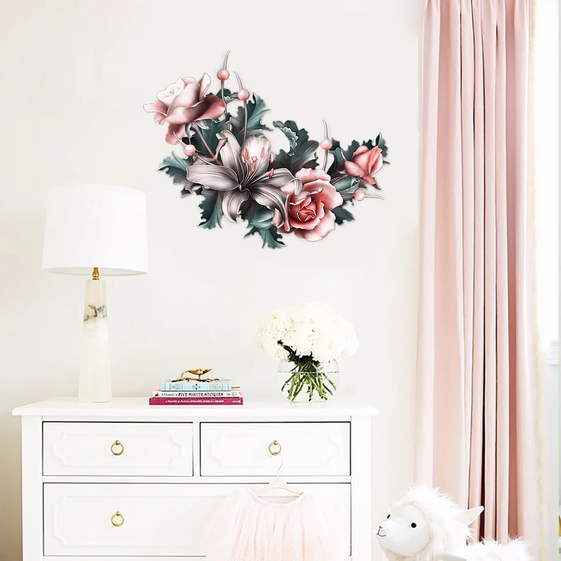 

Three Ratels QCF202 Exquisite rose home art decoration wall sticker musical instrument gift Decal