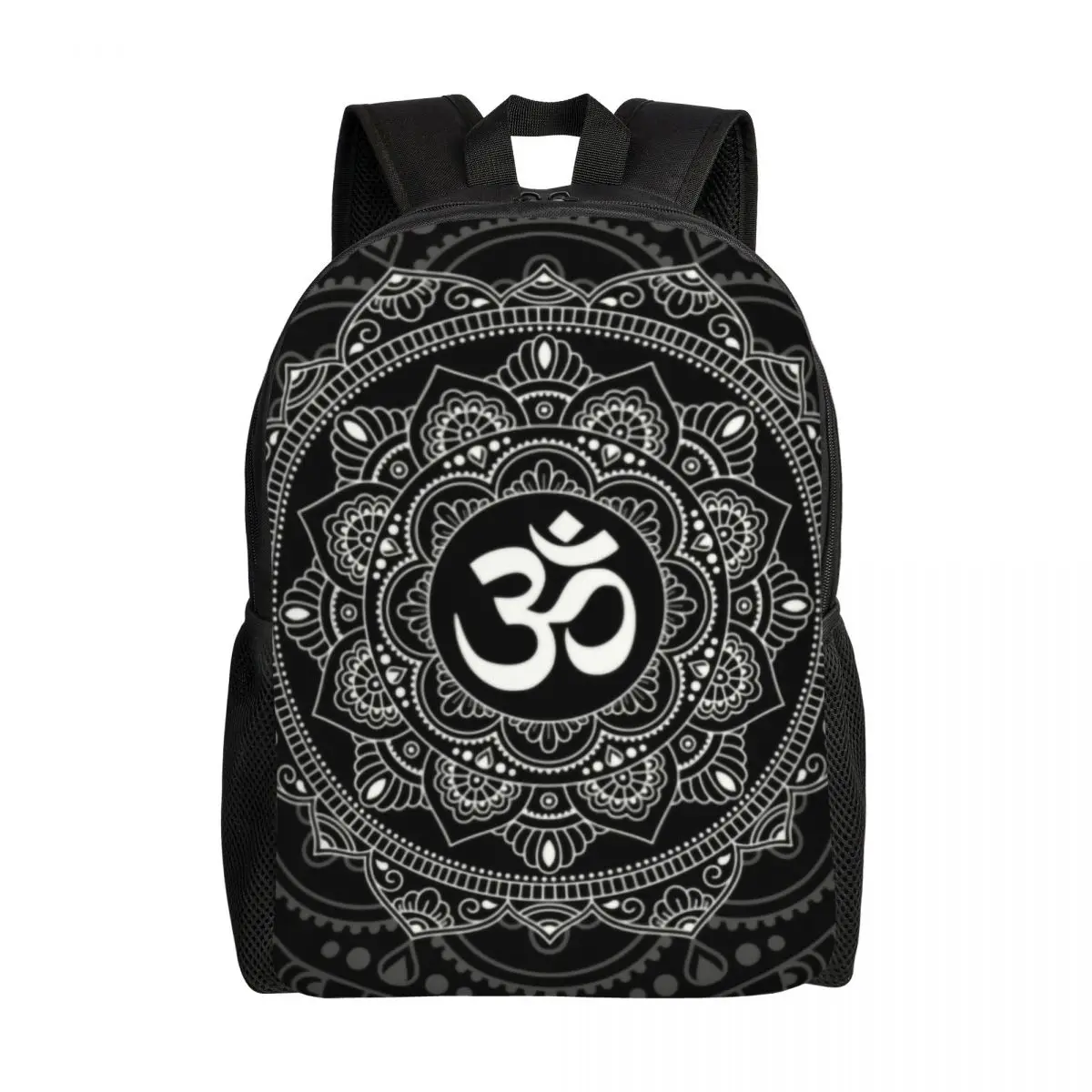 

Om Mandala Backpacks for Men Women College School Student Bookbag Fits 15 Inch Laptop Buddhism Aum Yoga Meditation Bags