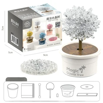DIY Crystal Planting White Tree Magic Handmade Science Experiment Set Funny Tecnologia Educational Science Toys Creative Children Gift 7