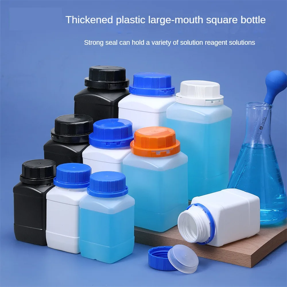 Plastic Storage Bottle 250/500/1000ml screw cap wide mouth Storage Container Leak-proof Empty Seal Bottles Lab Supply Wide Mouth refillable bottles,plastic storage bottle