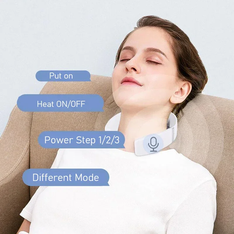 Intelligent massager electric pulse punch cervical spine device electromagnetic vibration kneading neck therapy neck massager