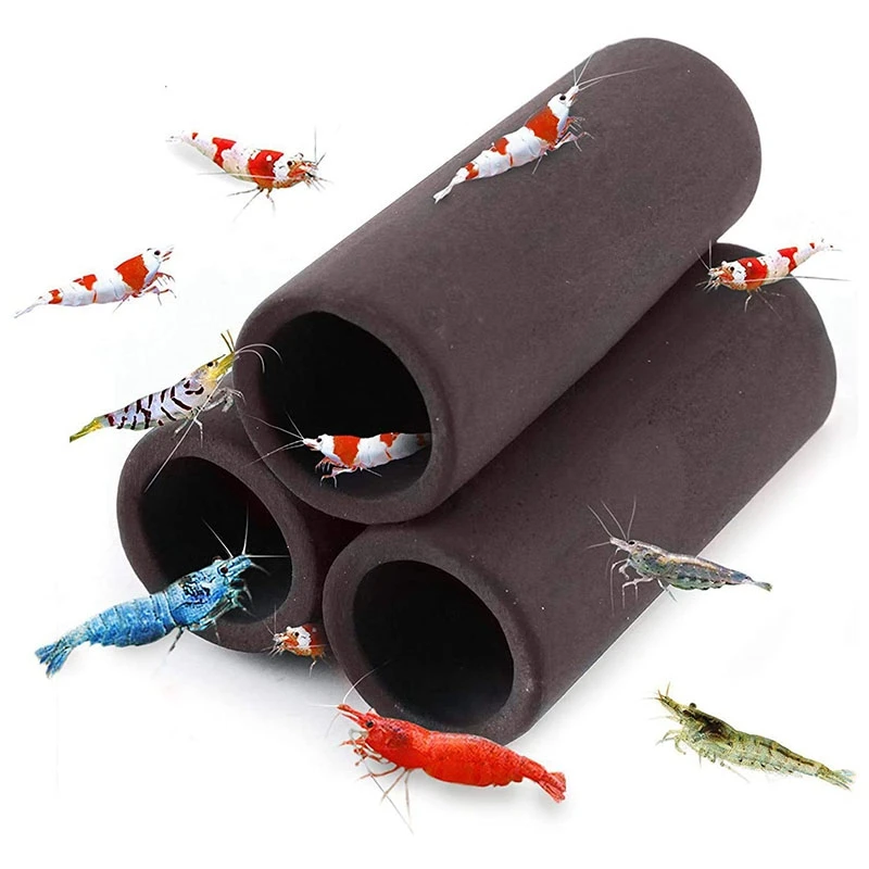 3 Pcs Brown Ceramic Shelters Shrimp Habitat Breeding Tube Hiding Cave fish tank ornaments,fish tank decorations,aquarium ornaments,mini landscape ornaments