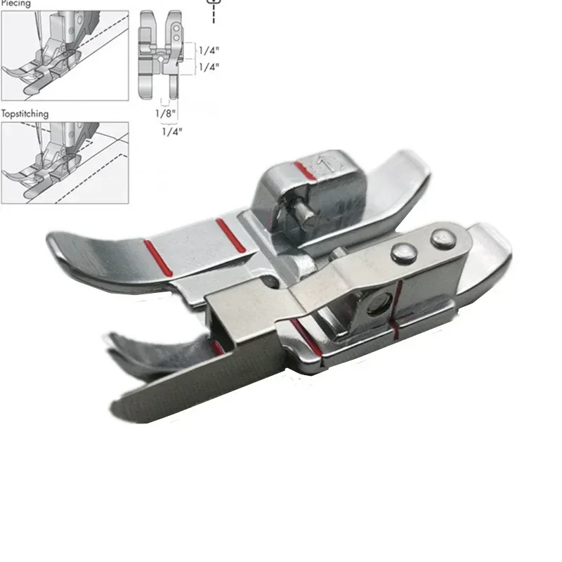 For Pfaff Snap on 1/4" Edge Guide Patchwork Quilting foot IDT Walking