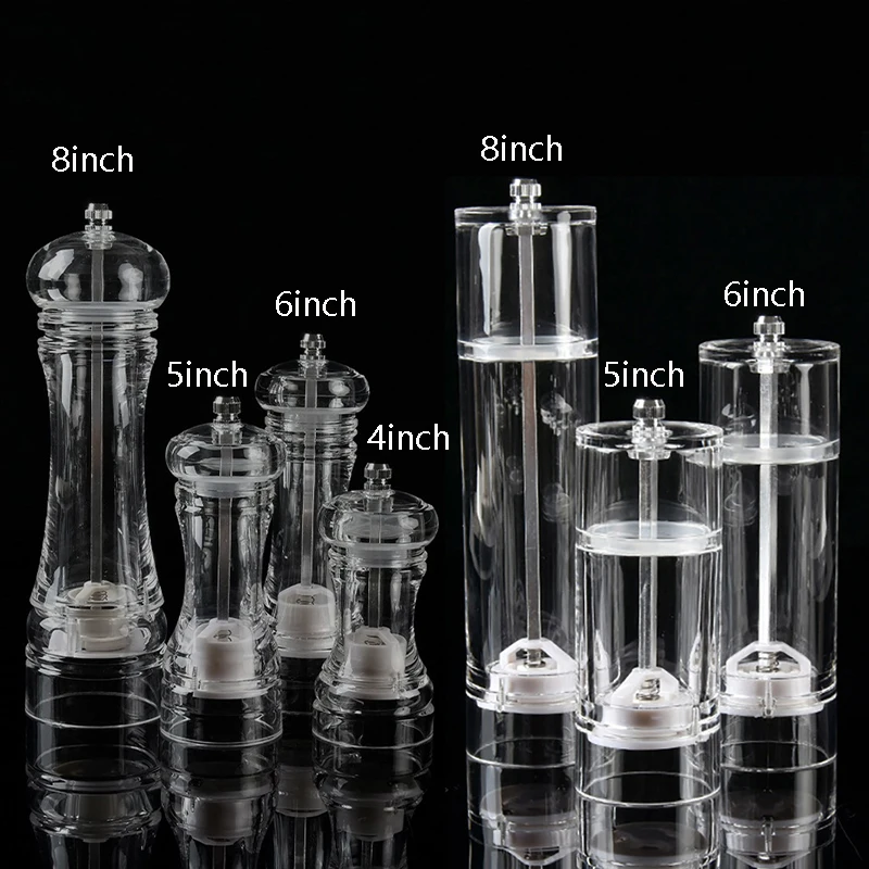 Acrylic Salt And Pepper Grinder Manual Pepper Mill Multi-purpose Grain Mills Seasoning Spice Grinder Kitchen Tools