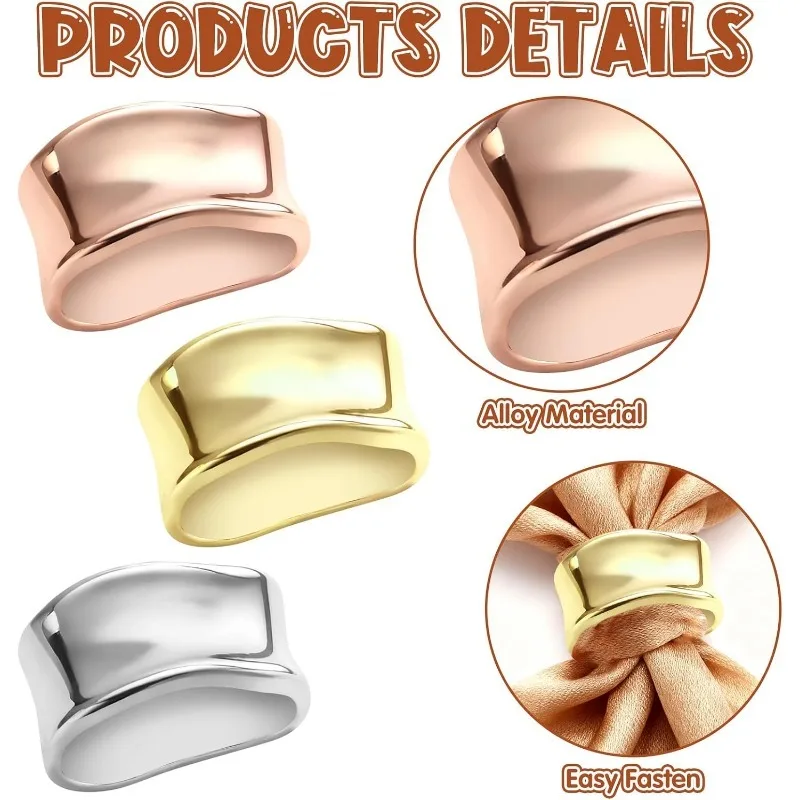 Women's Silk Scarf, Ring Clip, Fashionable Accessory, Fashionable Packaging Buckle for Convenient and Practical Storage