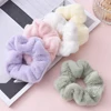 Soild Color Plush Scrunchies Elastic Soft Velvet Hair Ties Women Girls Ponytail Holder Rubber Band For Thick Hair