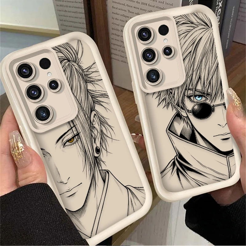 Jujutsu Kaisen Gojo Geto Minimalist Line Art Phone Case