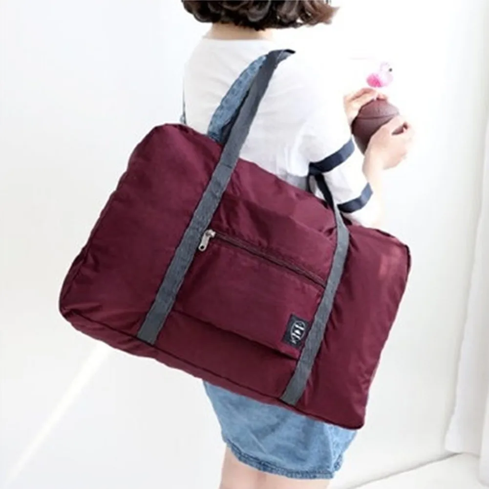Folding Travel Bag Waterproof Fabric Women Travel Bags Large Capacity Hand Shoulder Duffle Storage Bags Portable Packing Cubes