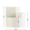 Household Plastic Pen Holder Rotatable Multifunctional Makeup Brush Organizer Box Large Capacity Stationery Box 6