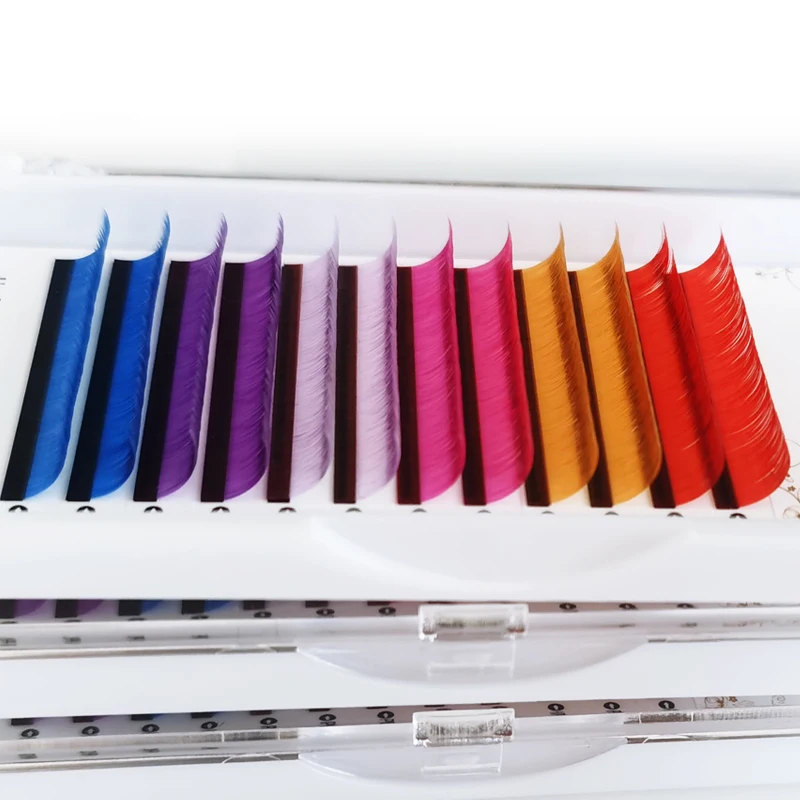 

Mix Color Eyelashes Maquiagem Makeup High Quality Soft Natural Synthetic Mink Rainbow Eyelash Cilios Maquillaje