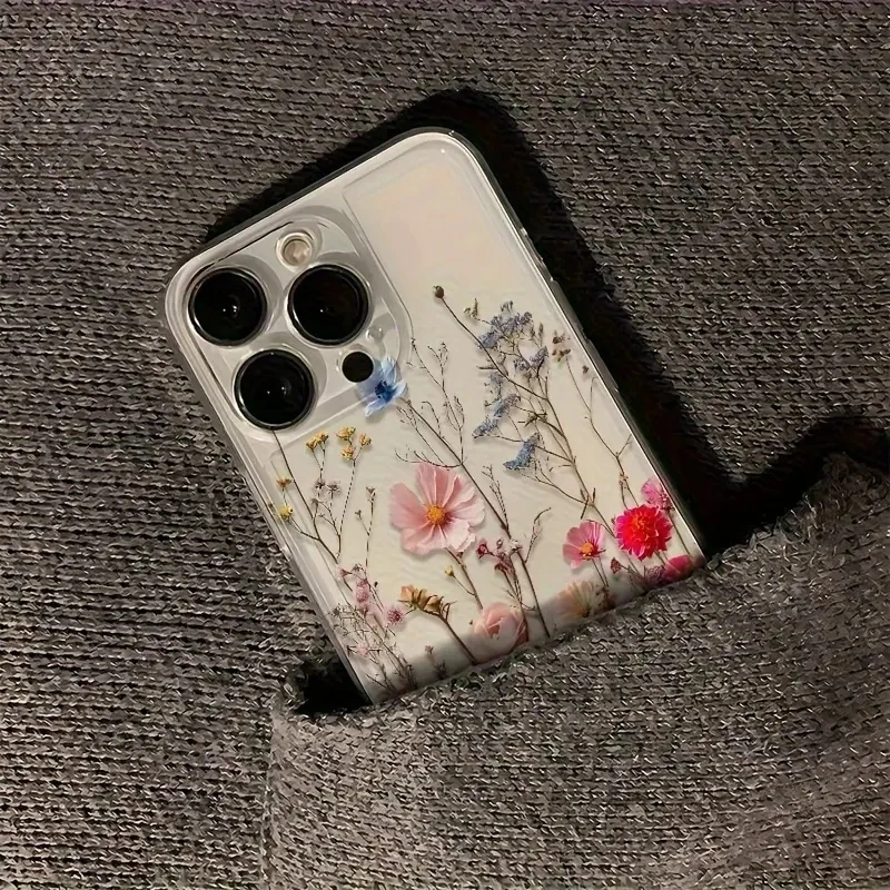 Elegant Transparent Floral Soft Phone Case - Clear Design
