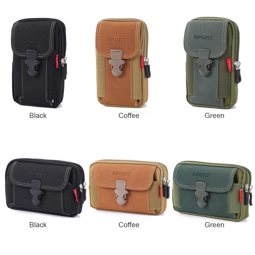 Sport Phone Purse Travel Zip Belt Bum Pouch Running Pouch Travel Camping Bags Outdoor Men Canvas Waist Bag Pocket