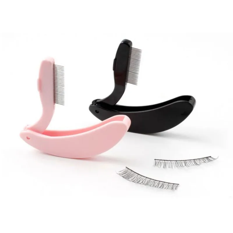 1pc Eyelash Beauty Collapsible Separator Portable Eyelash Brush Comb Mascara Curl Eye Lash Stainless Steel Eyelash Combing Tools 2
