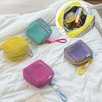 Sac de rangement Dopamine à la mode, voyage d'affaires, sac de maquillage Portable en maille de grande capacité, rouge à lèvres, écouteurs, porte-monnaie 1