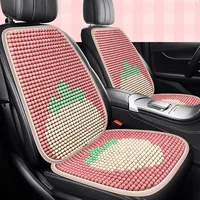 Summer Cool Breathable Wooden Bead Seats Cover Four Seasons Universal SUV Car Seat Cover Cool Wooden Beads Car Seat Protection 2