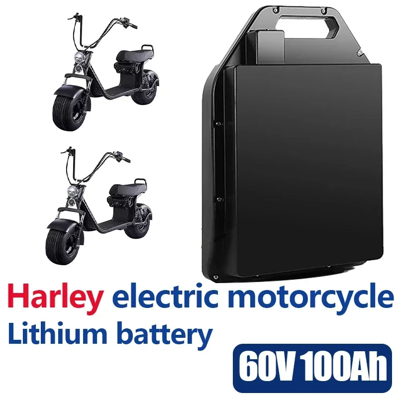 

Waterproof Harley Electric Car Lithium Battery 60V 100ah for Two Wheel Foldable Citycoco Electric Scooter Bicycle++free Shipping