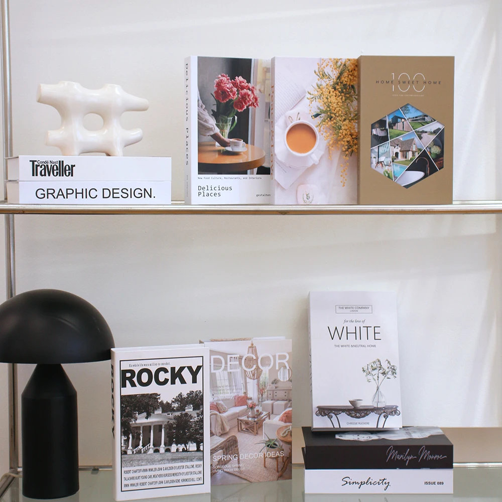 

Mode Salontafel Boeken Decoratie Voor Thuis Luxe Nep Boeken Ornamenten Home Decor Cafe Club Hotel Prop Boeken Decor