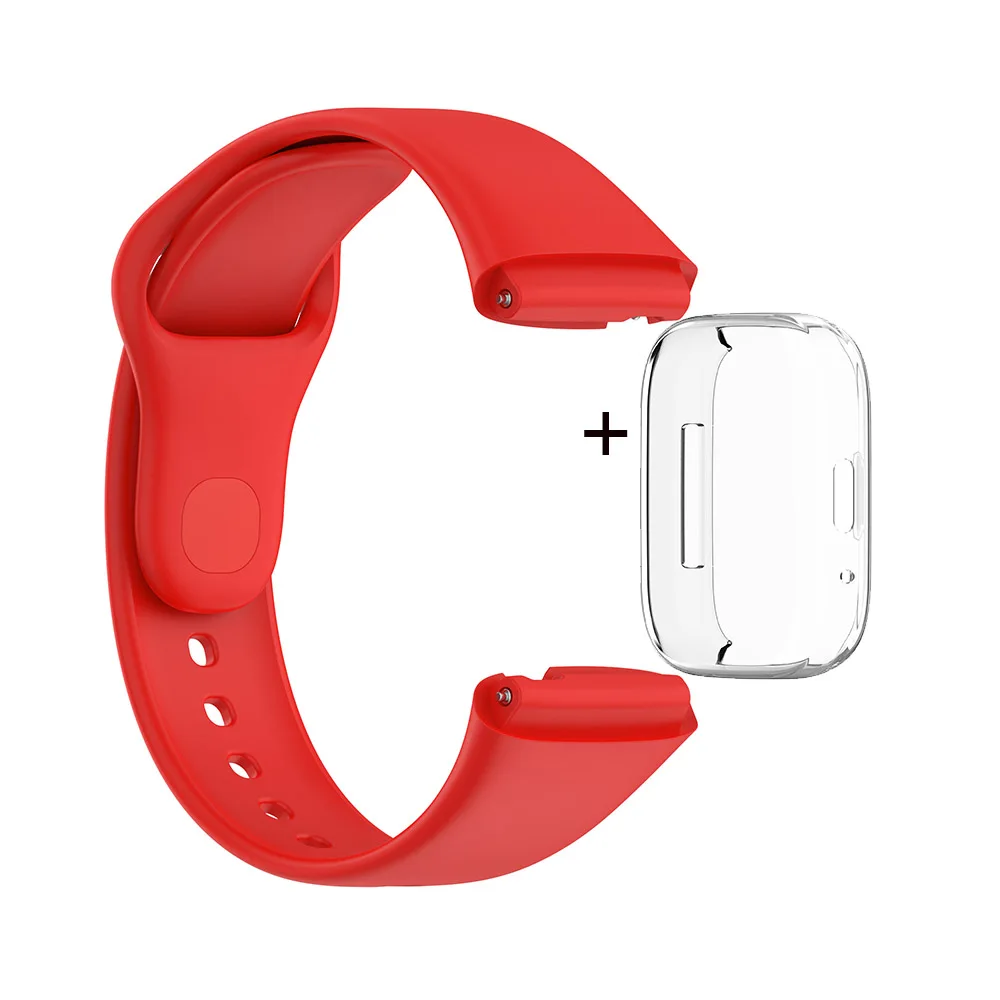 Silicone Wristband Bracelet with Case for Smartwatches (Various Colors)
