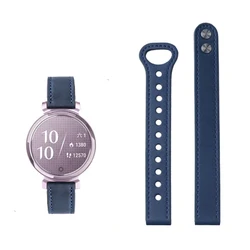 Garmin Women's Lily 2nd Gen Fashion Vitality Edition 14mm Leather Watchband - 14mm (Blue)