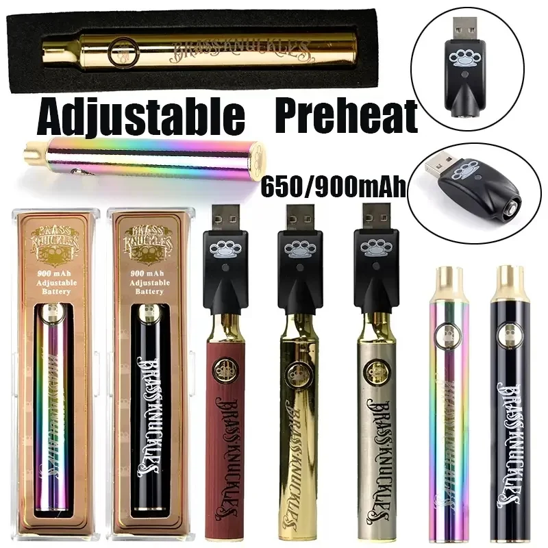 

E-Cigarettes Vape Pen BK 900mAh Preheating VV Adjustable Voltage Battery for 510 Thread Thick Oil Cartridge Carts Ecig Vaporizer