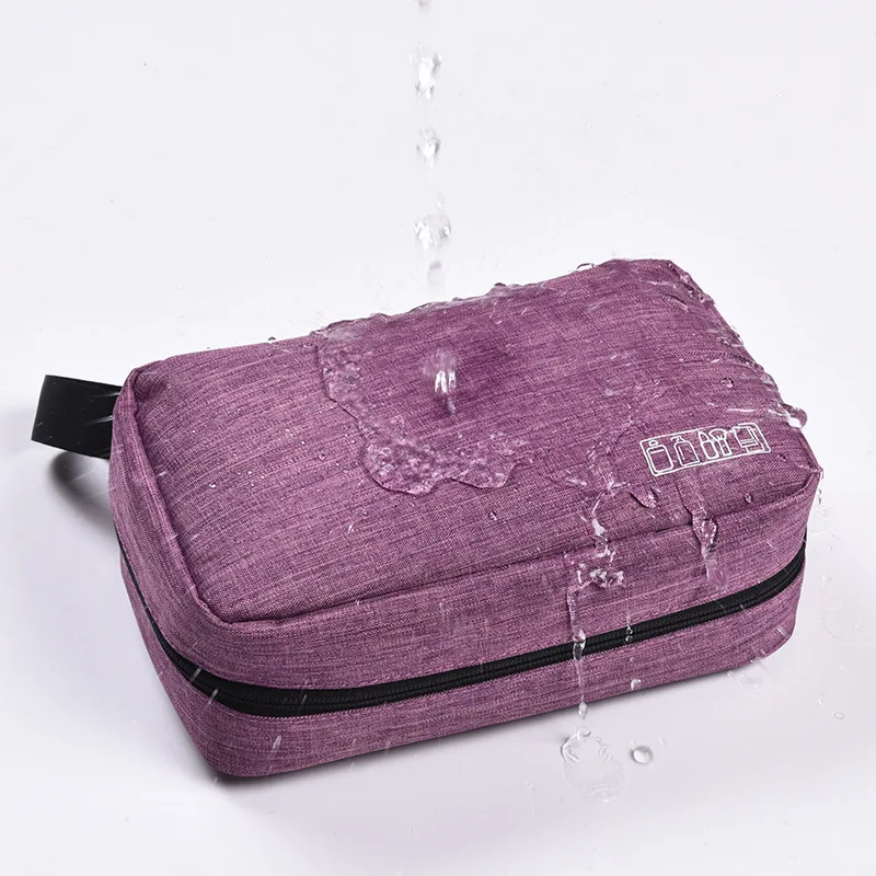 Mens Travel Bathroom Hanging Toiletry Bag Canvas Dopp Kit Necessaries Bag Shaving Shower Women Beauty Cosmetic Makeup Organizer 2