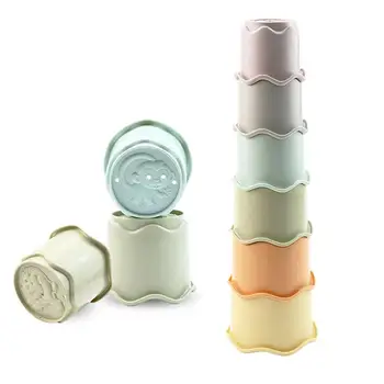 Stacking Cups Rabbits Multi-Colored Reusable Small Animals Puzzle Toys