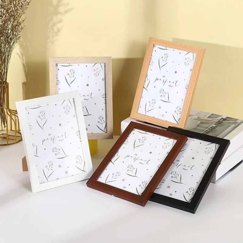 Photo Frame Table Hanging Wall Universal Wooden Photo Frame 6 Inch A4 Photo Frame Desktop Display With