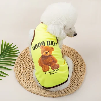 Cartoon Bear Printed Dog Vest Spring Summer Thin Breathable Pet Clothes Sleeveless Cat T Shirt Cute.jpg
