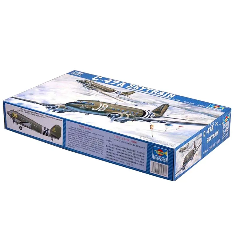 trumpcirculation-02828-1-48-wwii-us-c47a-c-47a-skytrain-avion-de-transport-militaire-avion-jouet-cadeau-en-plastique-modele-d'assemblage-kit