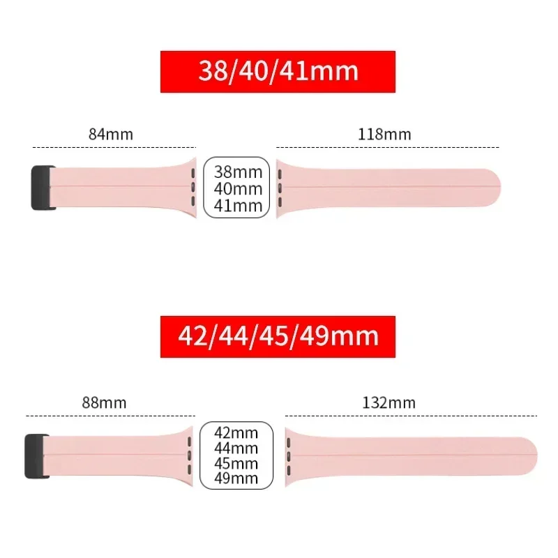 Magnetic Strap For Apple watch ultra band 49mm 45 mm Silicone Bracelet iWatch Series 7 8 se 6 5 3 44mm 45mm 40mm 41mm 42mm 38mm