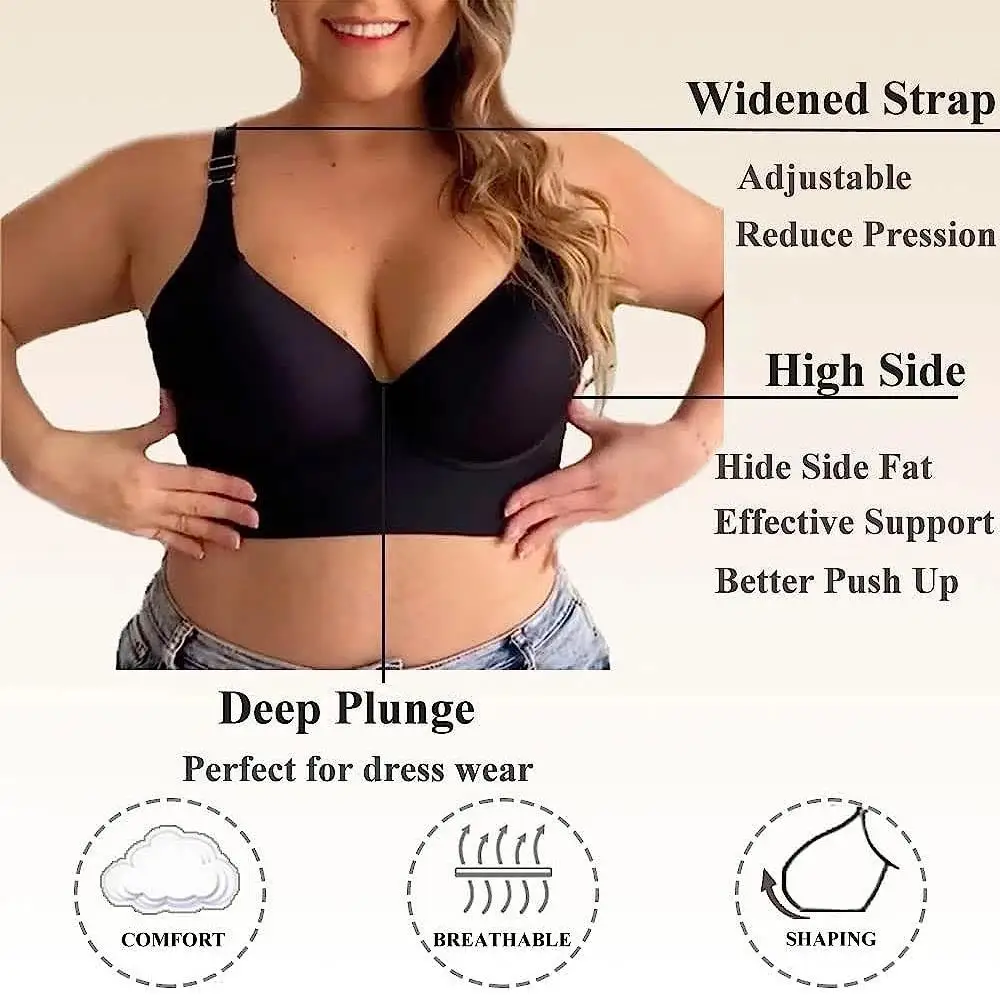 Deep Cup Bra Push Up Bras Women Hide Incorporated Full Support Back  Coverage Lingerie Back Fat Shaper Bra Lifting Bras Big Cup - AliExpress