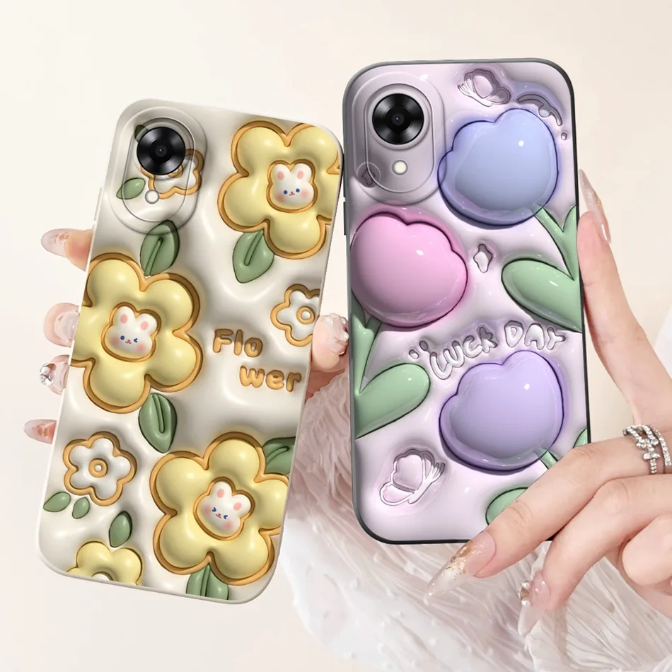 2024 New Cute Cartoon Pattern Soft Silicone Protective Phone Case