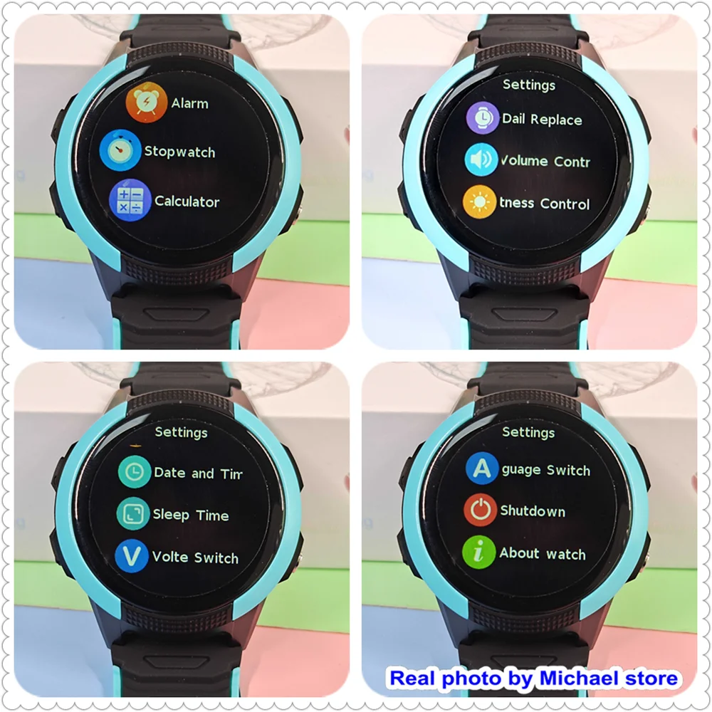 Smart Watch Kids 4G GPS WIFI Tracker Video Call SOS with Vibration Mute Mode Children's Smartwatch Baby for Android Ios Phone