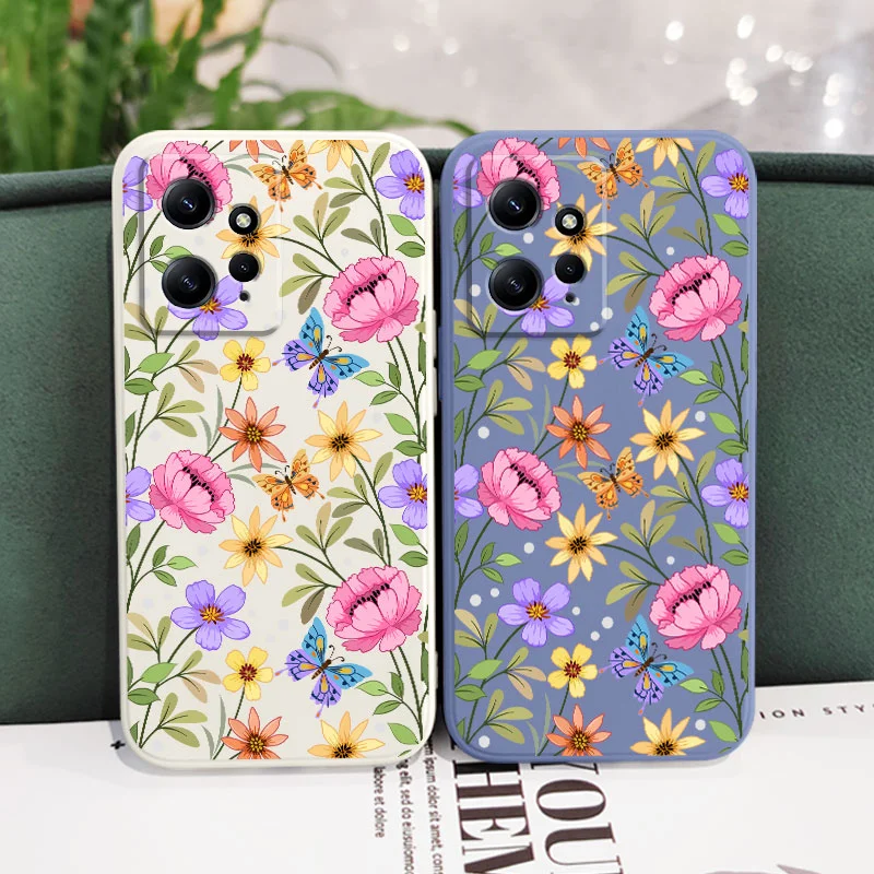Exquisite Pattern Liquid Silicone Phone Case