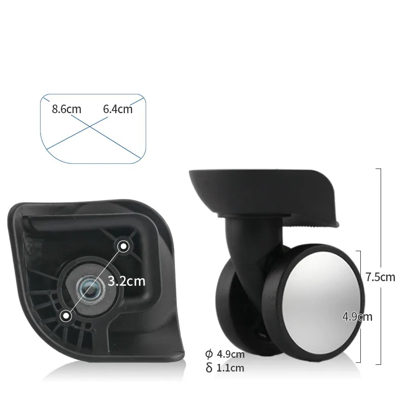 Suitable For F-61/W393  Suitcase Suitcase Carrying Wheel Suitcase Replacement Replacement Universal Wheel Luggage Repair Pulley