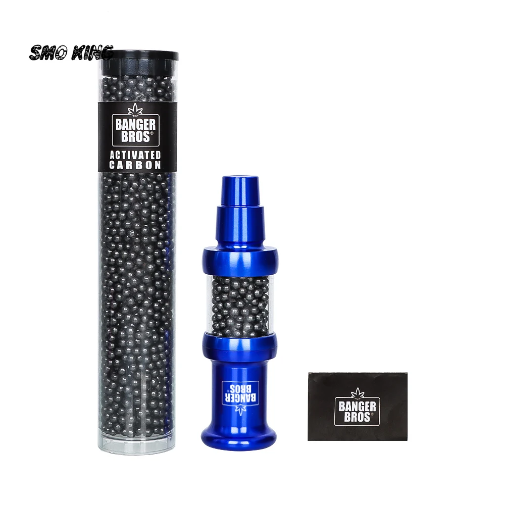 

SMO 14/19mm Aluminum Alloy Shisha Activated Carbon Tar Smoke Filter with Reusable Filter Beads Screens Hookah Smoking Accessorie