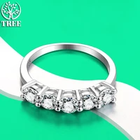ALITREE D Color Moissanite Ring 925 Sterling Sliver Brilliant Diamond Cocktail Rings with GRA Certificate Jewelry for Women Gift 2