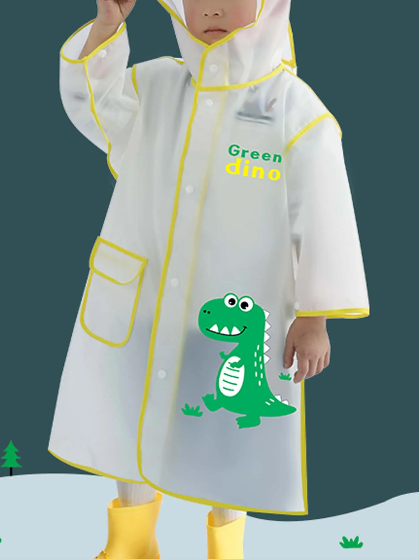 Raincoat Poncho Children's Waterproof Full Body for Boys Girls Baby Rain Shoes Set