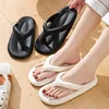 Ladies' Flip Flops For Women Cozy Slides Soft Sea Beach Sandals Slippers Indoor Home Women's Shoes Solid Color 3