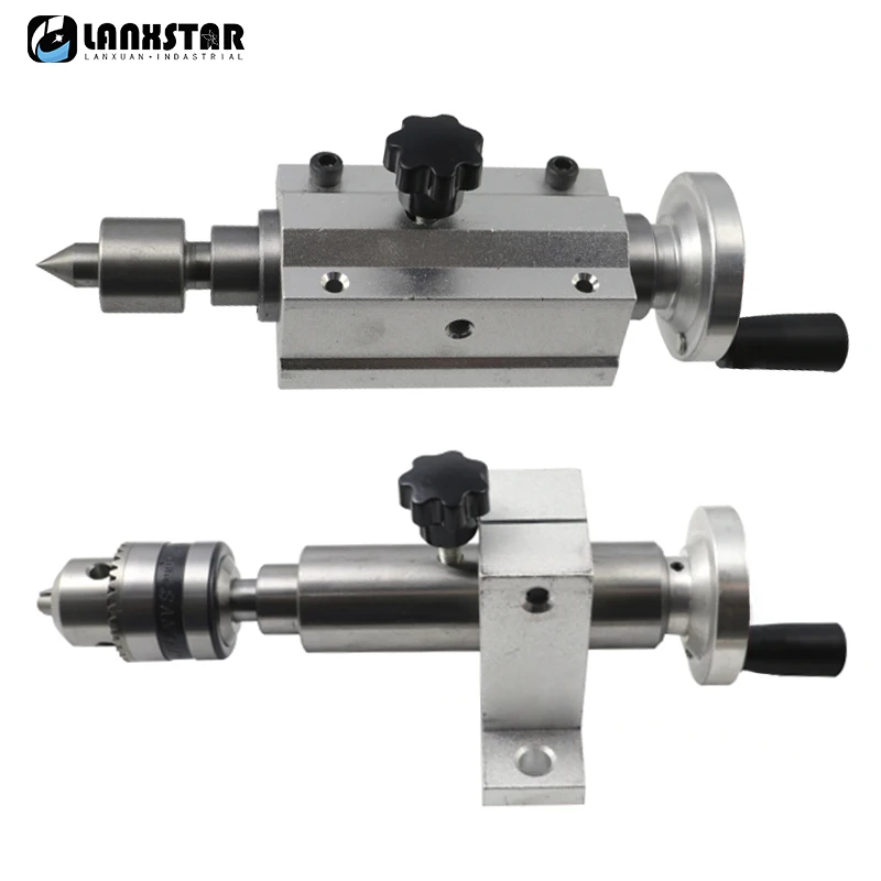 Multifunction Drilling Tailstock Live Center Silver Metal With Claw For Mini Lathe Machine Revolving Centre Accessories Chuck lathe tailstock center