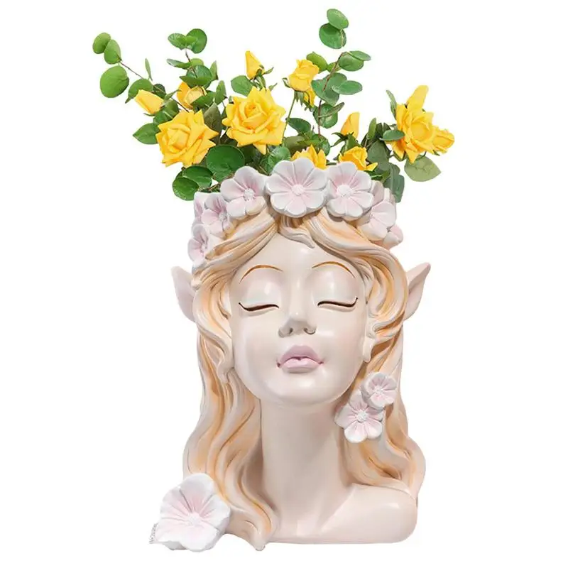 

Head Face Room Planters Pots Ceramic Woman Body Vase Creative Flower Pot Modern Planter Tool Home Decorative Accessories