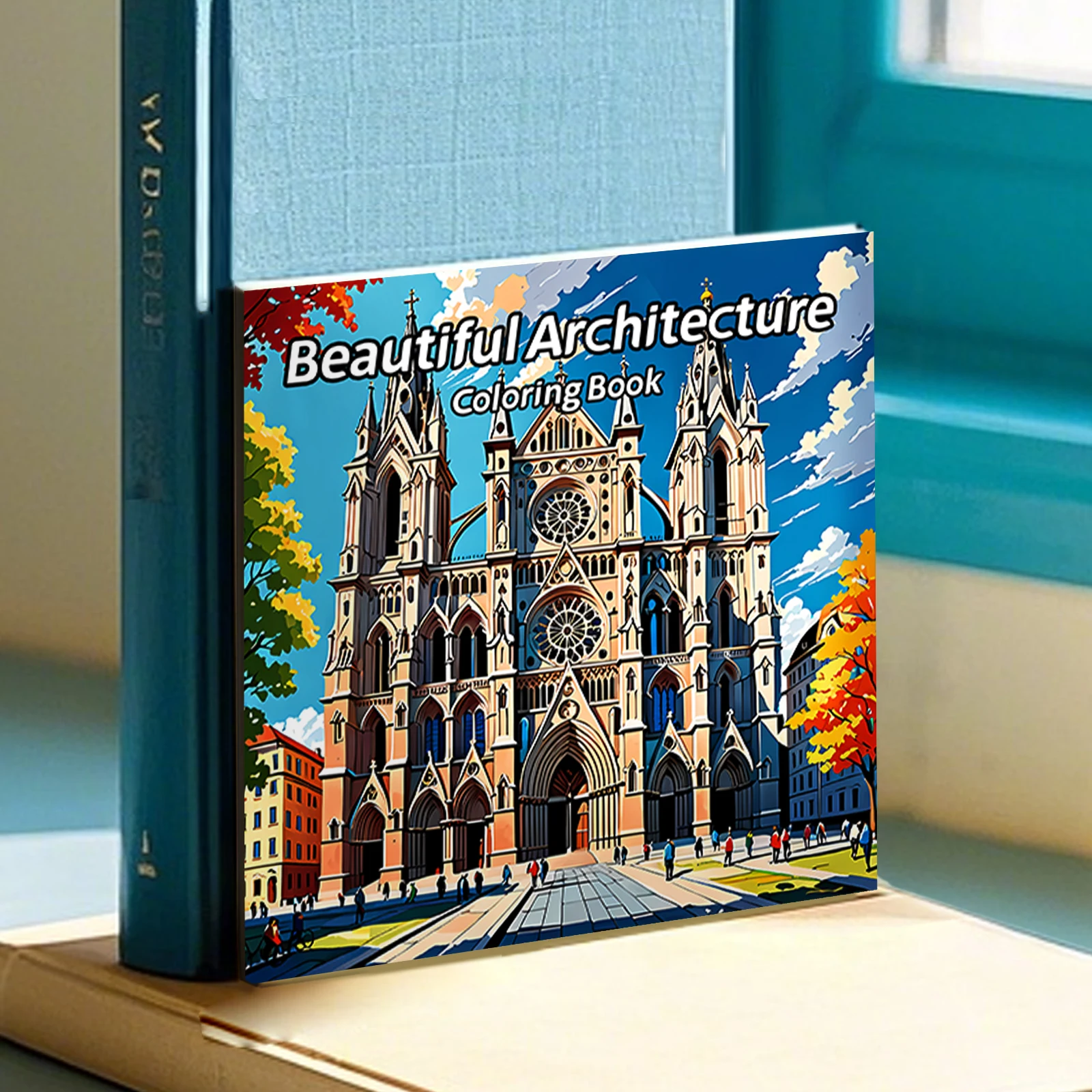 Adult Picture Book 24 pages Beautiful Architecture Coloring Book can relax and relieve stress Graffiti Painting Drawing 2